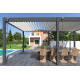 Pergola bioclimatique autoportée Ombréa en aluminium 3x6 M