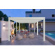 Pergola bioclimatique autoportée Ombréa en aluminium 4x6 M