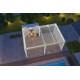 Pergola bioclimatique autoportée Ombréa en aluminium 4x6 M