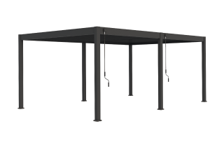 Pergola bioclimatique autoportée Ombréa en aluminium 4x6 M