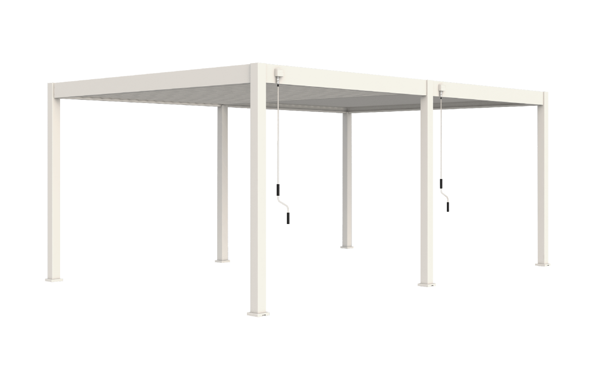 Pergola bioclimatique autoportée Ombréa en aluminium 4x6 M