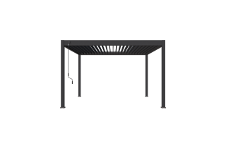 Pergola bioclimatique autoportée Ombréa en aluminium 4x4 M