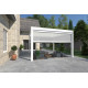 Pergola bioclimatique autoportée Ombréa en aluminium 4x4 M