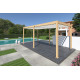 Pergola bioclimatique autoportée Ombréa en aluminium 3x6 M