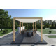 Pergola bioclimatique autoportée Ombréa en aluminium 3x6 M