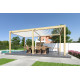 Pergola bioclimatique autoportée Ombréa en aluminium 3x6 M