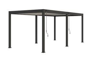 Pergola bioclimatique autoportée Ombréa en aluminium 3x6 M