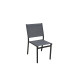 Ensemble table extensible Hanae et chaises de jardin Sperone en aluminium anthracite 6 personnes - Essenciel Green