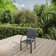 Fauteuil de jardin Lavezzi empilable en aluminium - Essenciel Green