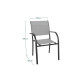 Fauteuil de jardin Lavezzi empilable en aluminium - Essenciel Green