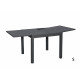 Ensemble table extensible Hanae et chaises de jardin Sperone en aluminium anthracite 4 personnes - Essenciel Green