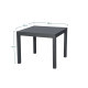 Ensemble table extensible Hanae et chaises de jardin Sperone en aluminium anthracite 4 personnes - Essenciel Green