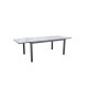 Ensemble table extensible en verre Fidji et fauteuils de jardin Lavezzi en aluminium anthracite 10 personnes - Essenciel Green