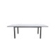 Ensemble table extensible en verre Fidji et fauteuils de jardin Lavezzi en aluminium anthracite 10 personnes - Essenciel Green