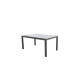 Ensemble table extensible en verre Fidji et fauteuils de jardin Lavezzi en aluminium anthracite 10 personnes - Essenciel Green