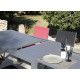 Table de jardin extensible en aluminium 8-12 personnes - ALICE graphite - Alizé