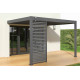 Pergola bioclimatique adossée Ombréa en aluminium 3x4 M