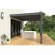 Pergola bioclimatique adossée Ombréa en aluminium 3x4 M