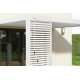 Pergola bioclimatique adossée Ombréa en aluminium 3x4 M