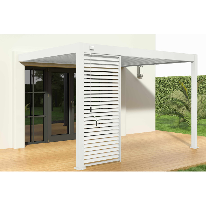 Pergola Aluminium Bioclimatique Adossée 2 pieds - SAMOA 4x3