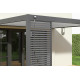 Pergola bioclimatique adossée Ombréa en aluminium 3x4 M