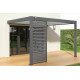 Pergola bioclimatique adossée Ombréa en aluminium 3x4 M