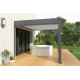 Pergola bioclimatique adossée Ombréa en aluminium 3x4 M