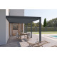 Pergola bioclimatique adossée Ombréa en aluminium 3x6 M