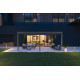Pergola bioclimatique adossée Ombréa en aluminium 4x6 M