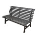 Banc de jardin Square Proloisirs en aluminium