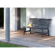 Banc de jardin Square Proloisirs en aluminium