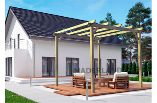 Pergola autoportée en bois massif 3x3M MADRID - Maderland