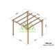 Pergola autoportée en bois massif 3x3M MADRID - Maderland