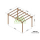 Pergola autoportée en bois massif 4,20x3M MADRID - Maderland