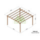 Pergola autoportée en bois massif 4,20x4,20M MADRID - Maderland