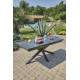 Table de jardin à rallonge automatique CAICOS en aluminium DCB GARDEN Gris Anthracite