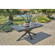 Table de jardin à rallonge automatique CAICOS en aluminium DCB GARDEN Gris Anthracite