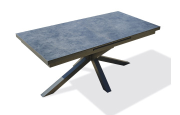 Table de jardin à rallonge automatique CAICOS en aluminium DCB GARDEN Gris Anthracite