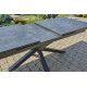 Table de jardin à rallonge automatique CAICOS en aluminium DCB GARDEN Gris Anthracite