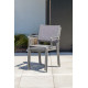 Ensemble table de jardin à rallonge automatique CAICOS  + 6 chaises + 2 fauteuils STOCKHOLM  DCB GARDEN Gris Anthracite