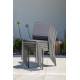 Ensemble table de jardin à rallonge automatique CAICOS  + 6 chaises + 2 fauteuils STOCKHOLM  DCB GARDEN Gris Anthracite