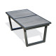 Table de jardin à rallonge automatique OLHOS en aluminium DCB GARDEN Gris Anthracite