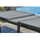 Ensemble table et chaises de jardin à rallonge automatique OLHOS en aluminium 6 personnes DCB GARDEN Gris Anthracite