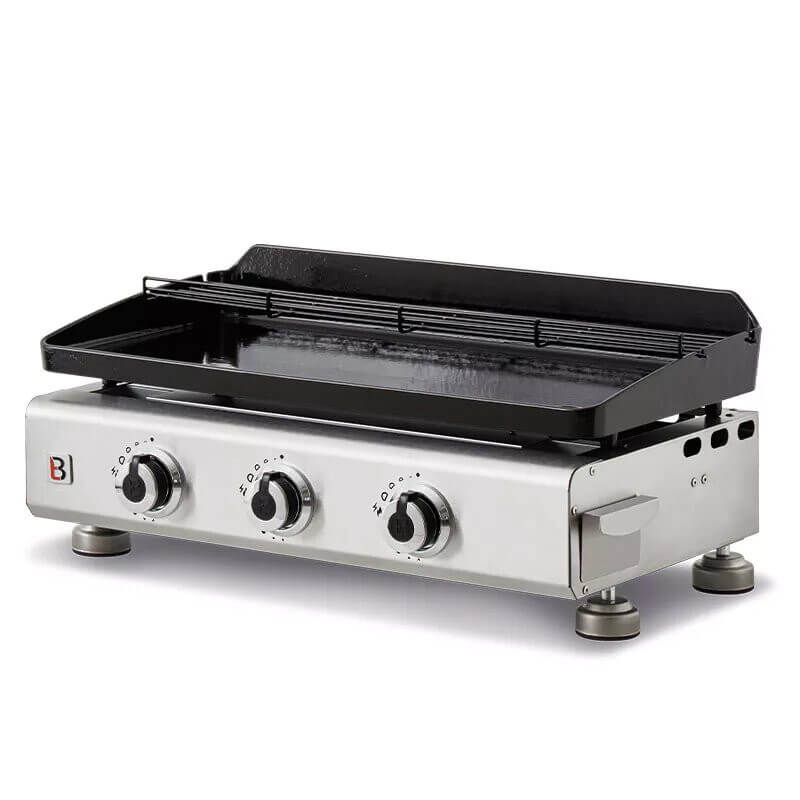 Plancha inox gaz 4 feux professionnel made in france