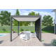 Pergola bioclimatique autoportée en aluminium à lames orientables 3x4 - Cadre anthracite / lames blanches - Ombréa