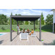 Pergola bioclimatique autoportée en aluminium à lames orientables 3x4 - Ombréa