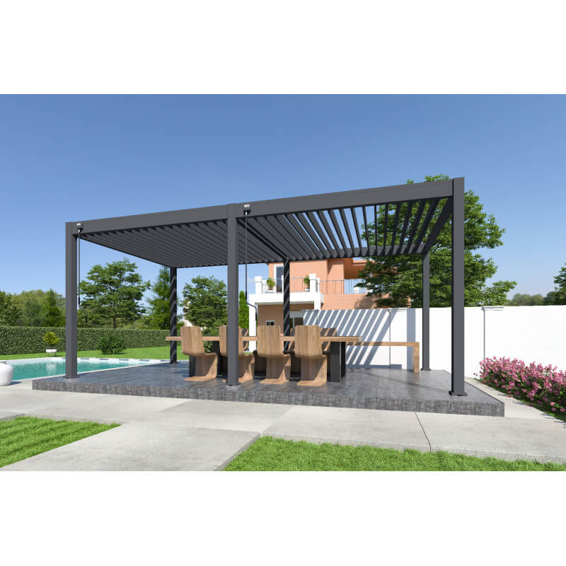 Pergola adossée en bois 5x4M CÁDIZ - Maderland