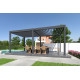 Pergola bioclimatique autoportée en aluminium à lames orientables 3x6 - Ombréa