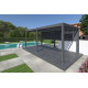 Pergola bioclimatique autoportée en aluminium à lames orientables 3x6 - Ombréa