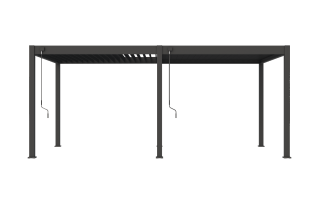 Pergola bioclimatique autoportée en aluminium à lames orientables 3x6 - Ombréa